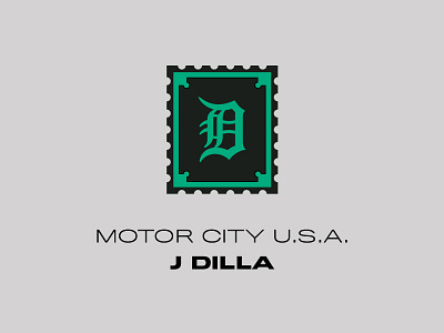 J Dilla 02 album blackletter dilla j dilla monogram music stamp type typography