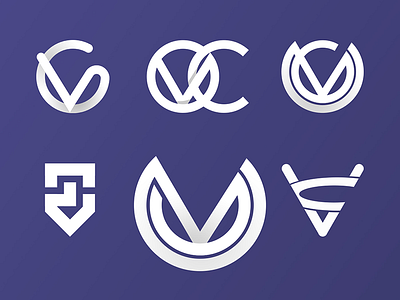 V and C Letters Combination branding c letter letters logo v letter vc