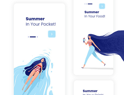 Summer App app design designer illustration minimal minimalist ui uidesign uiux ux vector