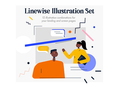 UI Character and Icon Set Linewise app character character design human icon illustration minimalistic ui ui kit ui set ux web web design website