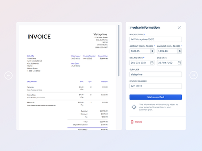 Manage your invoices 1/2