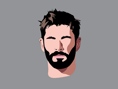 Chris Hemsworth avengers chris hemsworth design illustration illustrator portrait thor