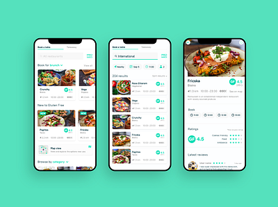 Gluten Free Finder App app food restaurant uidesign uxdesign visual design