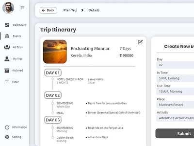 CRM - Trip Itinerary