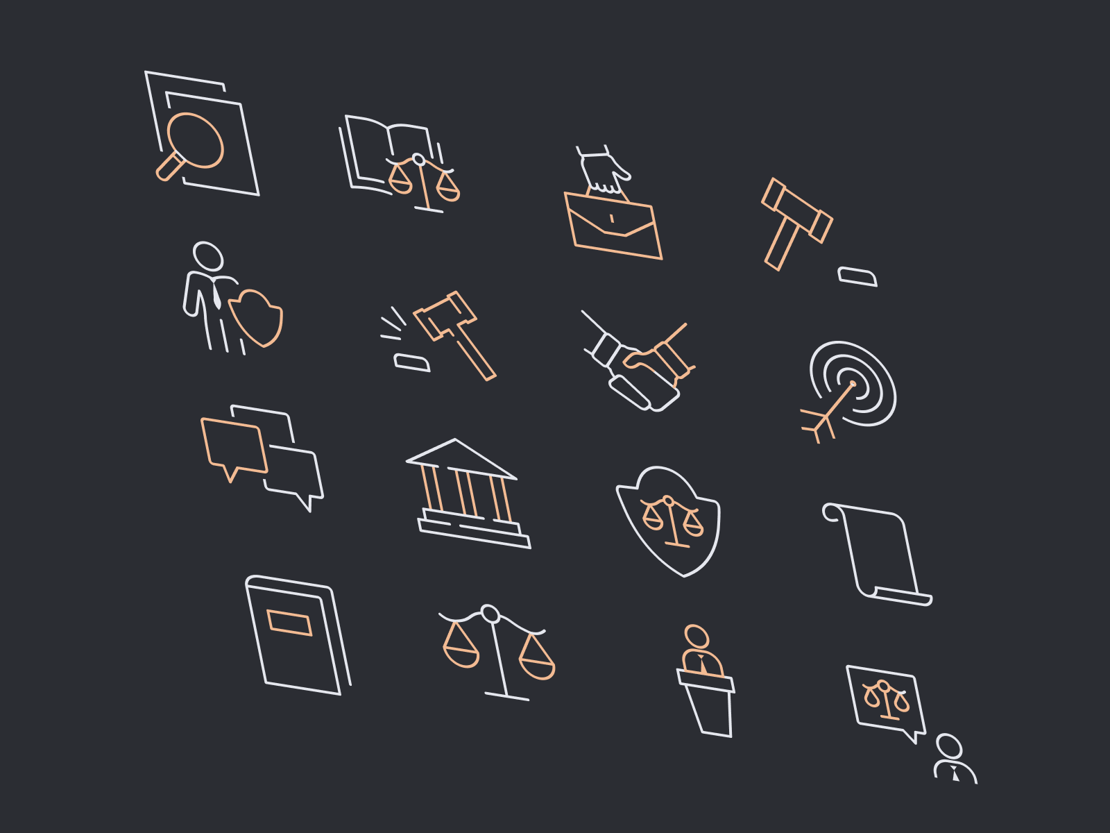 Iconography - Justicia - Law Firm & Attorney Webflow Template advocate law firm legal adviser justice legal law lawyers attorneys lawyer attorney icon pack icon system icon design icon app symbols icon set iconography icons icon webflow