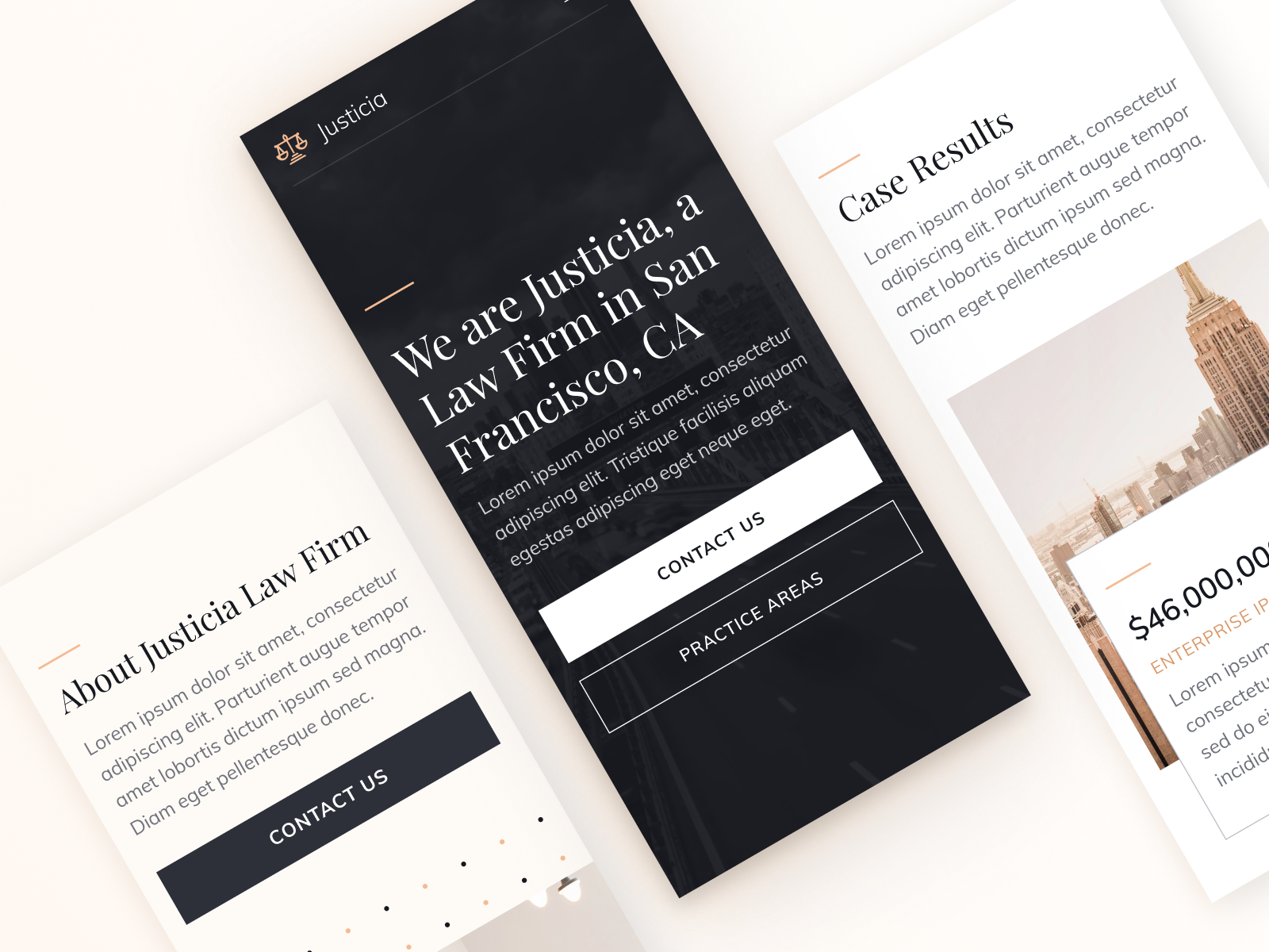 Mobile Justicia Law Firm Attorney Webflow Template by BRIX