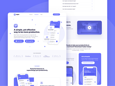 Landing Page | Apps - Mobile iOS & Android Webflow Template app app design app landing page application apps desktop home homepage interface landing landing page landingpage mobile app product web web design webdesign webflow website