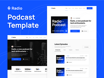 Presentation | Radio - Podcast Webflow Template apple music audio home homepage landing landing page landingpage music player podcast podcaster podcasts radio spotify streaming web web design webdesign website