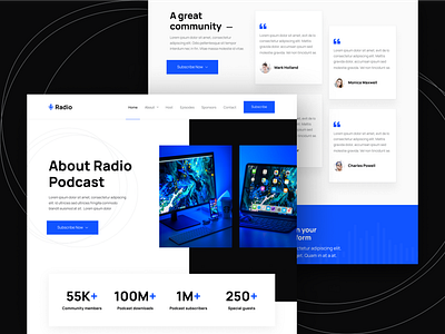 About Page | Radio - Podcast & Podcaster Webflow Template apple music audio home homepage landing landing page landingpage music player podcast podcaster podcasts radio spotify streaming web web design webdesign website