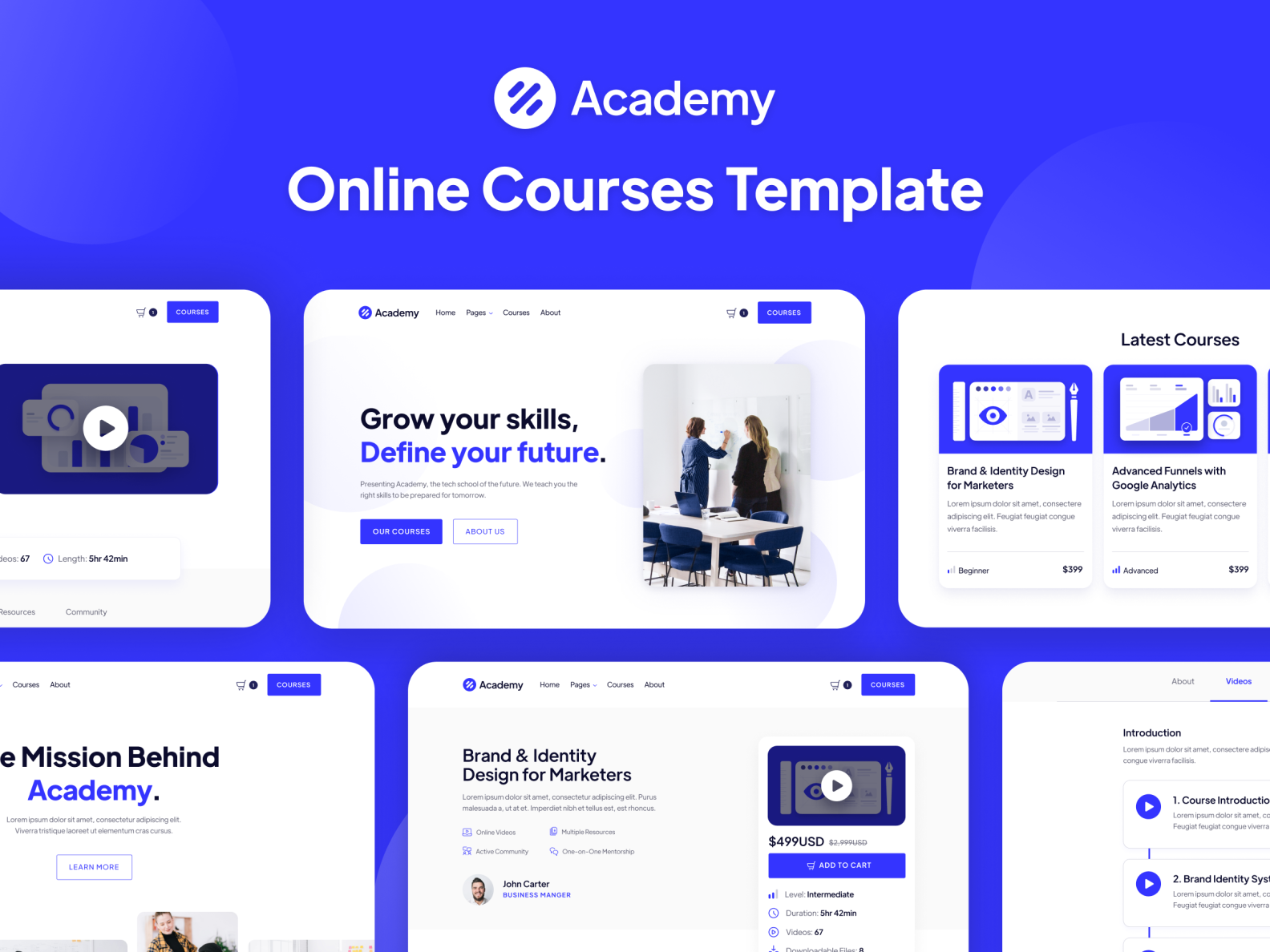 Presentation Academy Online Course Webflow Template By BRIX 