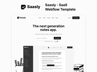 Presentation - Saasly Webflow Template home homepage landing landing page landingpage web web design webdesign webflow website