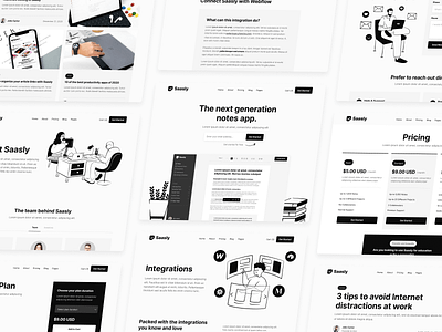 Template Pages - Saasly | Tech Webflow Template home homepage landing landing page landingpage web web design webdesign webflow website