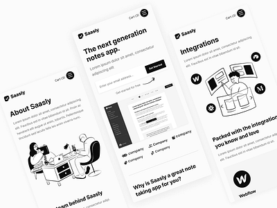 Mobile - Saasly | SaaS Webflow Template