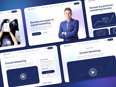 Pages - Entrepreneur - Online Course Webflow Template course courses elearning entrepreneur guru home homepage landing landing page landingpage learning online courses personal brand teacher template web design webdesign webflow website