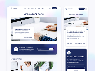 Blog - Entrepreneur Webflow Template article blog blog design blog post blogs course courses editorial elearning entrepreneur feed guru learning news online courses personal brand post teacher webflow