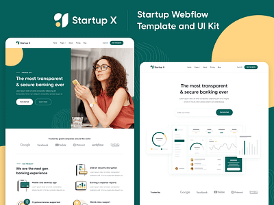 Presentation - Startup X Webflow Template & UI Kit b2b