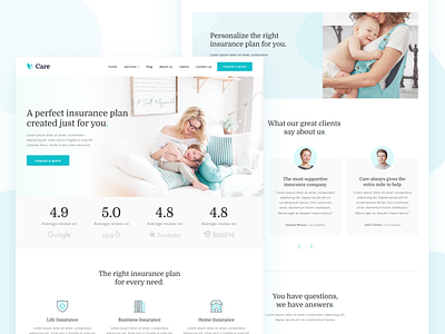 Web Design | Care - Insurance Webflow Template