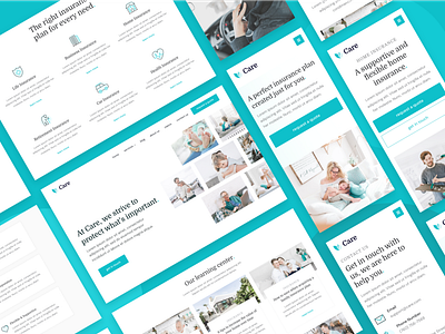 Screens | Care - Insurance Webflow Template app app design assurance dashboard finance fintech health health insurance insurance insurance company interface life insurance ui design web web app web application web design webflow