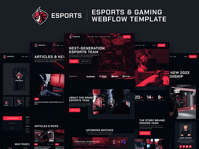 Presentation - eSports Webflow Template esports game gamer games gaming homepage landing landing page landingpage sports twitch videogame web design webdesign webflow website