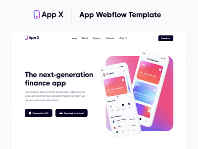 Presentation | App X - App Webflow Template