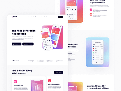 Home | App X - Mobile App Webflow Template