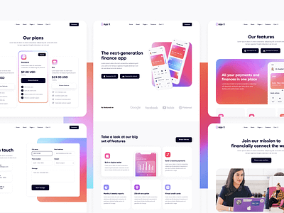 All Pages | App X - iOS App Webflow Template