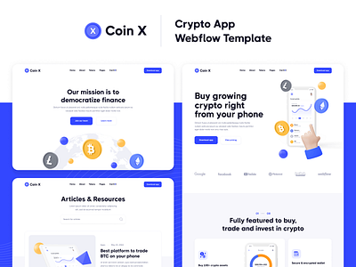 Presentation | Coin X - Crypto Startup Webflow Template