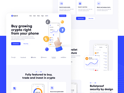 Home | Coin X - Cryptocurrency Webflow Website Template fintech