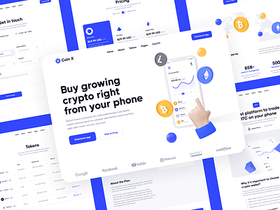 All Pages | Coin X - DeFi & Crypto Webflow Website Theme