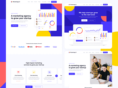 Composition - Marketingly X | Marketing Agency Webflow Template design agency