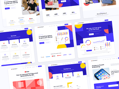 Cards - Marketingly X Consulting Agency Webflow Template design agency
