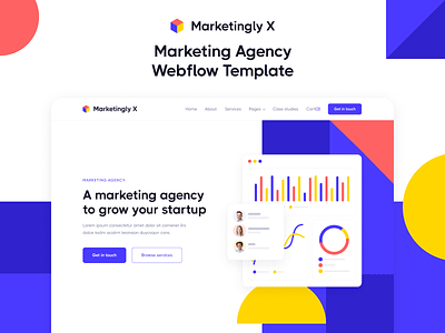 Presentation - Marketingly X | Marketing Agency Webflow Template design agency