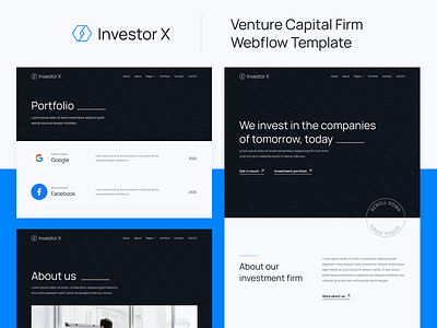 Presentation | Investor X - Investment Firm Webflow Template vc