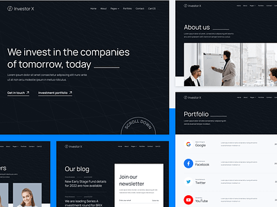 Pages | Investor X - VC Investment Webflow Template vc