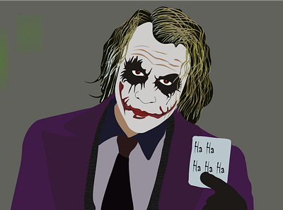 Joker (Heath Ledger) design illustration joker