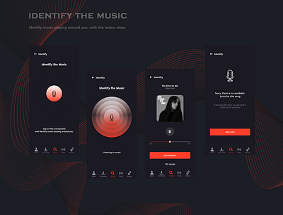 Mass Beats/ Music app dark mode music app uxui design