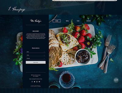 Mr. Harley's / Website Design cafe website homepage design uiux