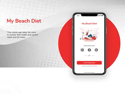 My Beach Diet diet app ios app design uiux