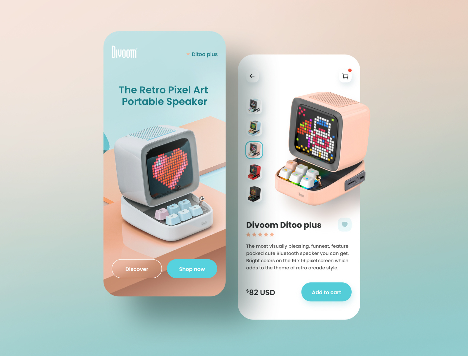 Divoom product page UI design concept by SINTHAI on Dribbble