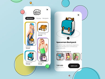 Jump from Paper mobile web UI concept bag figma jumpfrompaper mobile app shopping sinthai sinthaistudio ui
