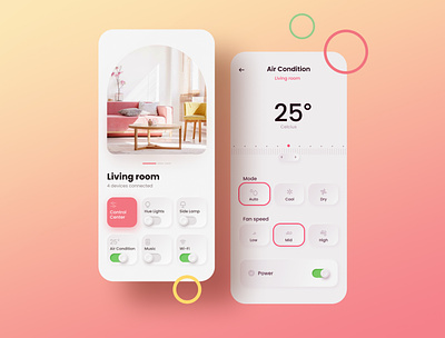 Smart Home mobile app UI concept figma home mobile app sinthai sinthaistudio smart home ui
