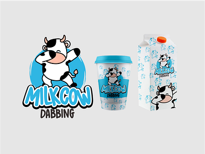 logo milk cow branding design designs icon illustration logo typography ui ux vector