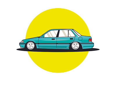 Super CIVIC CAR car civic designs green illustration illustrations retro sports sports branding sports design style travel vector