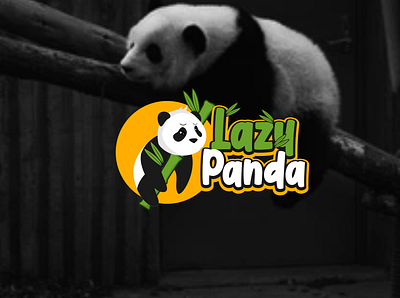 lazy panda logo designs graphic design icon illustration logo mascot vector