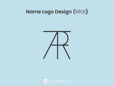 Name Logo Design (Rifat) brand identity branding design illustration letterlogo logo logomarks name logo typography vector