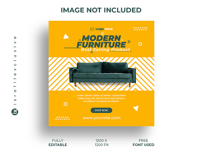 Modern Furniture Social Media Post Template banner design branding design instagram post product design sale shop typography