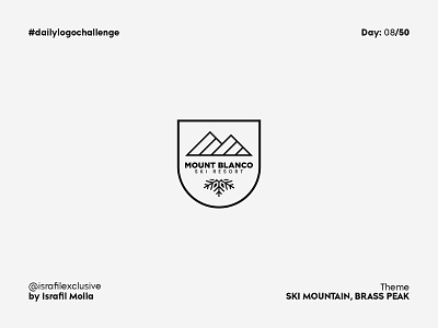 Mount Blanco Ski Resort Daily Logo Challenge Day #8 abstract branding challenge dailylogo dailylogochallenge logo logodesign logotype minimal mount blanco mountain ski ski resort snowdrop typography vector