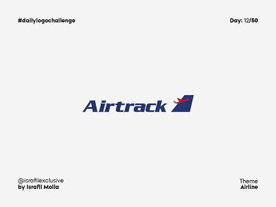Airtrack Daily Logo Challenge Day #12 abstract air airline logo airlines airplane airport airtrack airways brand identity branding design challenge dailylogo dailylogochallenge logodesign logotype minimal pioneer skybound typography vector