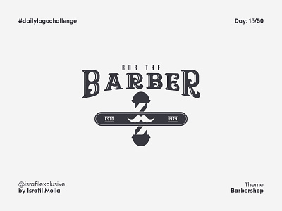 Bob The Barber Daily Logo Challenge Day #13 barber barber logo barbershop branding caligraphy challenge clean creative dailylogo dailylogochallenge falt illustration logo logodesign logotype minimal salon logo typography vector