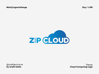 Zip Cloud Daily Logo Challenge Day #14 brand identity challenge cloud cloud computing dailylogo dailylogochallenge icon illustration logo logodesign logotype minimal negative space logo typography vector zip zipper